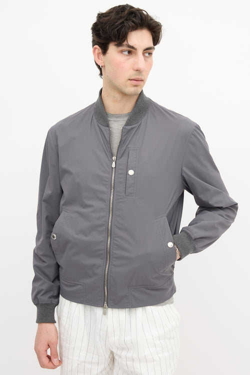 Brunello Cucinelli Nylon Bomber Jacket