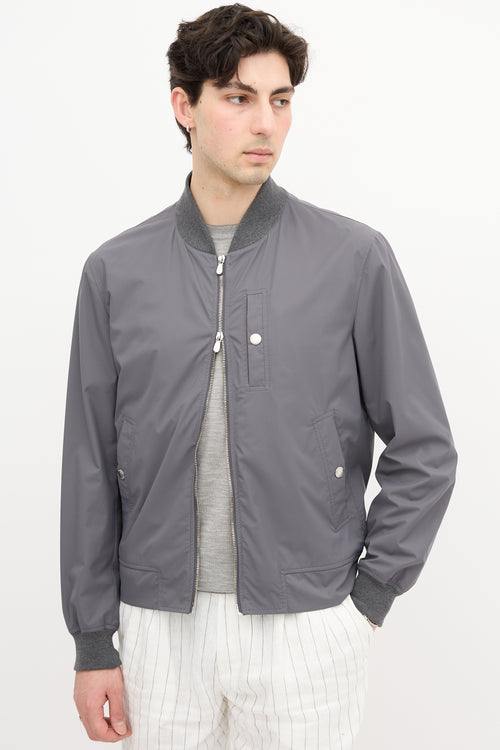 Brunello Cucinelli Nylon Bomber Jacket
