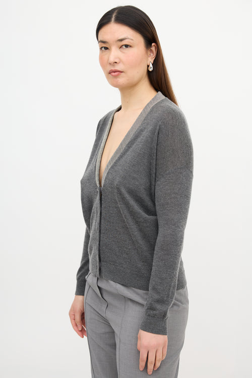 Brunello Cucinelli Cashmere Monili Trim Cardigan