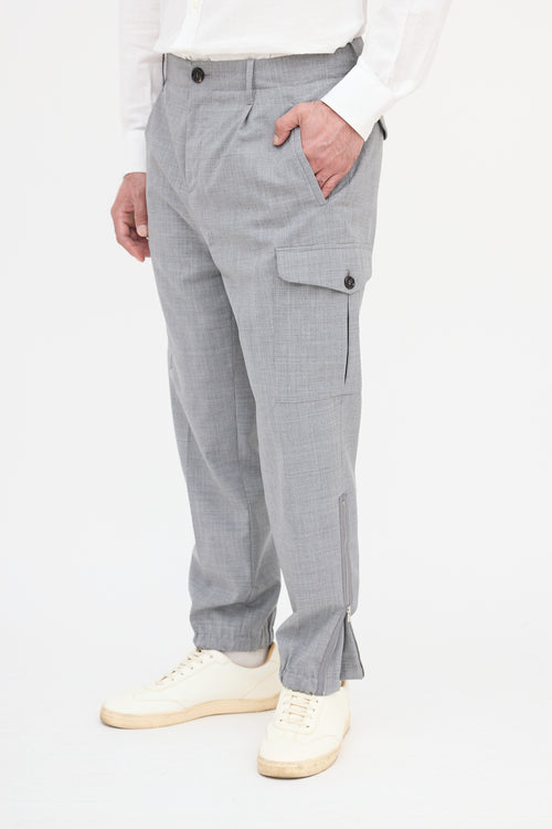 Brunello Cucinelli Wool Cargo Trouser