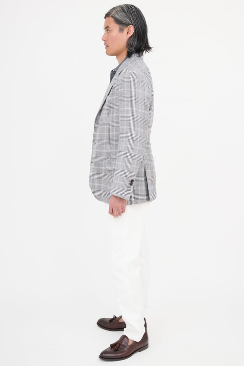 Brunello Cucinelli Linen Check Blazer