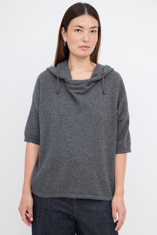 Brunello Cucinelli Cashmere Short Sleeve Hoodie
