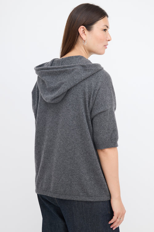Brunello Cucinelli Cashmere Short Sleeve Hoodie