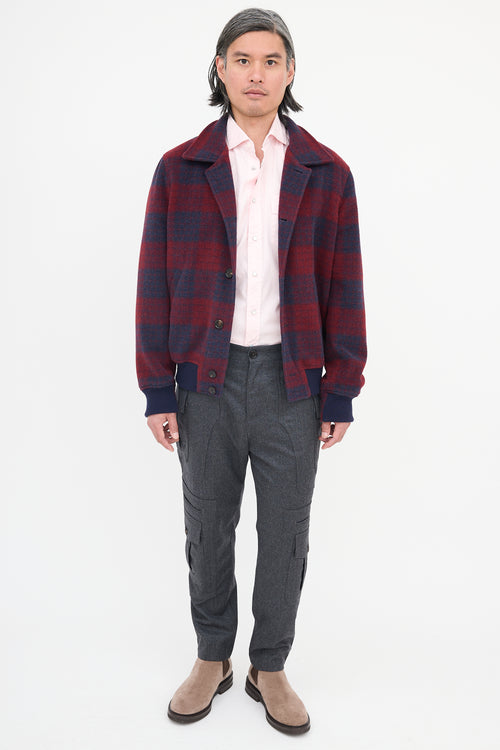 Brunello Cucinelli Wool Tartan Jacket