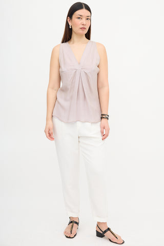 Brunello Cucinelli Silk Front Blouse