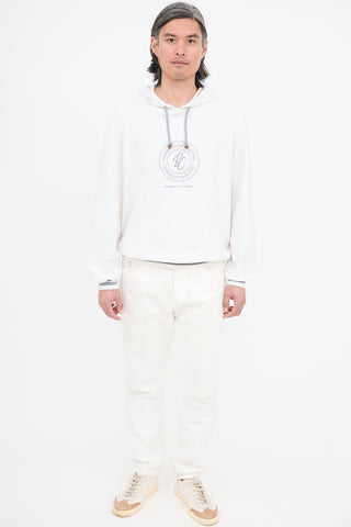 Brunello Cucinelli Embroidered Logo Hoodie