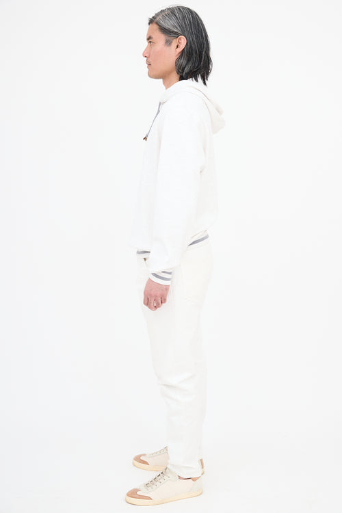 Brunello Cucinelli Embroidered Logo Hoodie