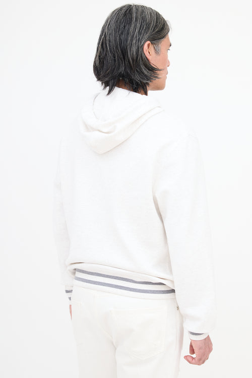 Brunello Cucinelli Embroidered Logo Hoodie