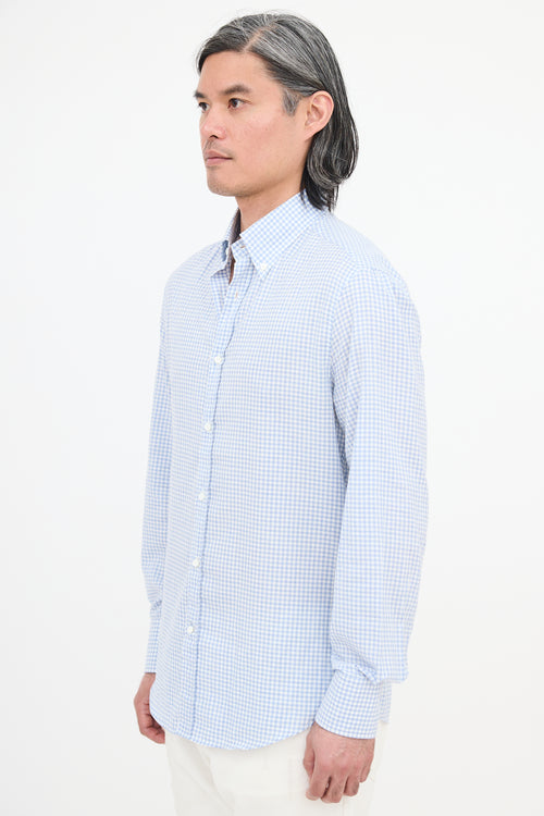Brunello Cucinelli Gingham Slim Fit Shirt