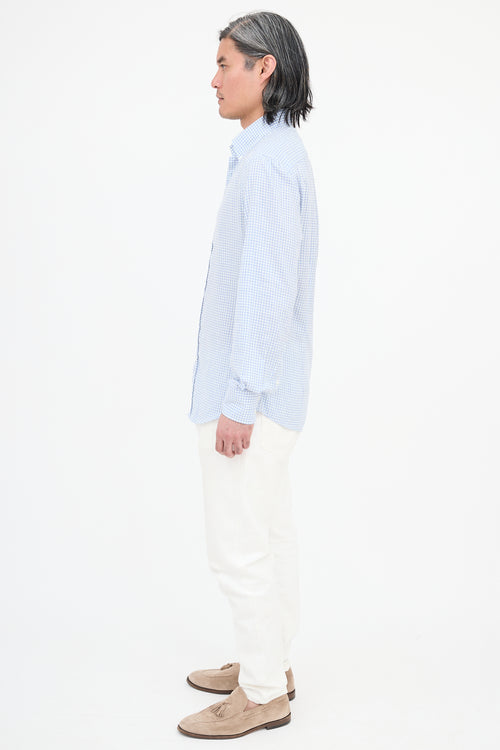 Brunello Cucinelli Gingham Slim Fit Shirt