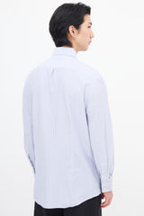 Brunello Cucinelli Blue & White Pinstripe Slim Shirt