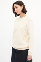 Brunello Cucinelli Beige & Cream Cashmere & Cotton Sequin Sweater
