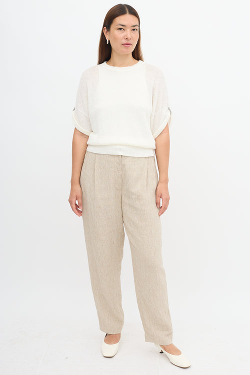 Brunello Cucinelli Knit Sequin Monili Top