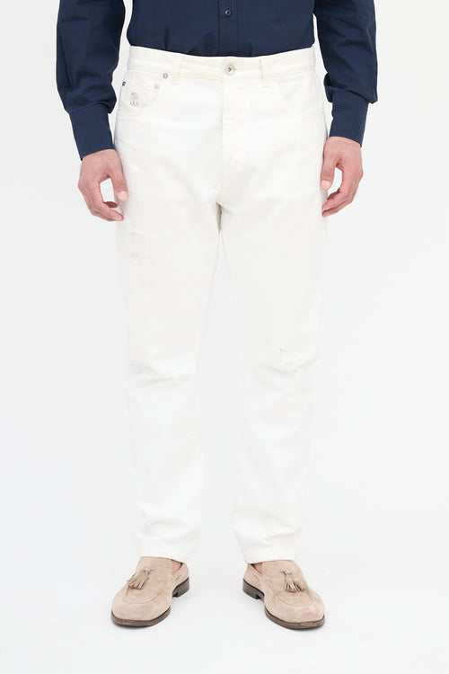 Brunello Cucinelli Leisure Fit Distressed Jeans