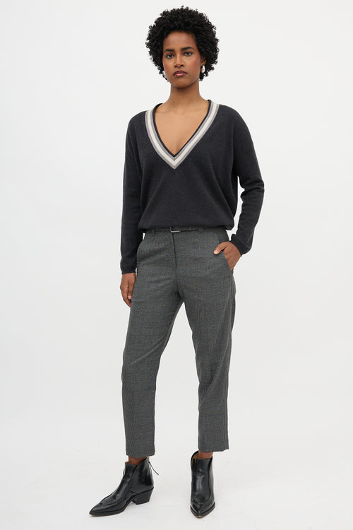 Brunello Cucinelli Patterned Tapered Trouser