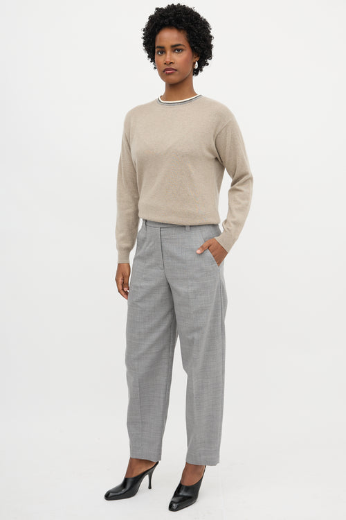 Brunello Cucinelli Wool Tapered Trouser