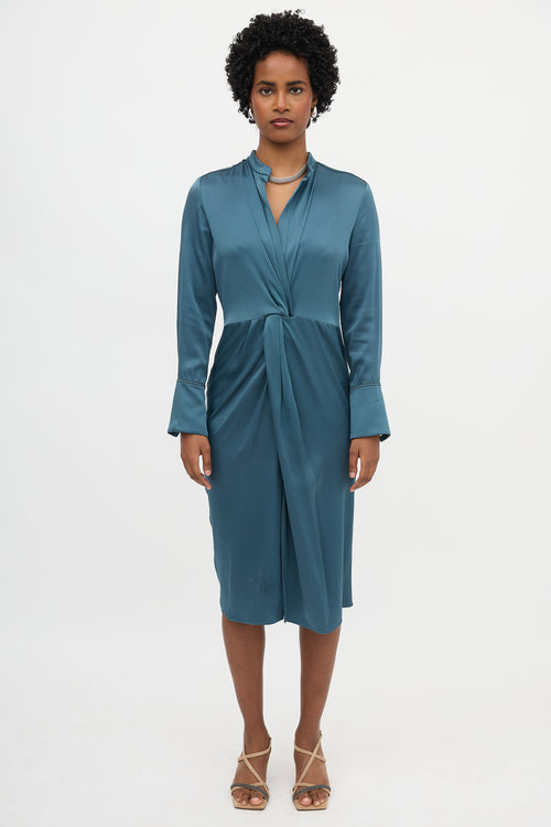 Brunello Cucinelli Satin Twist Dress
