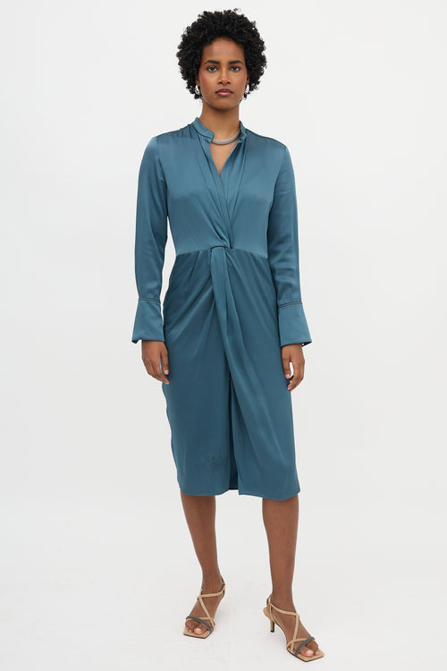 Brunello Cucinelli Satin Twist Dress
