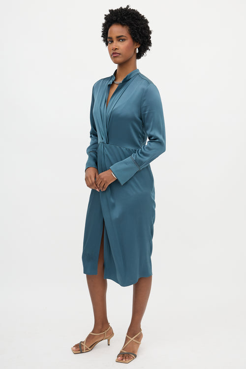 Brunello Cucinelli Satin Twist Dress