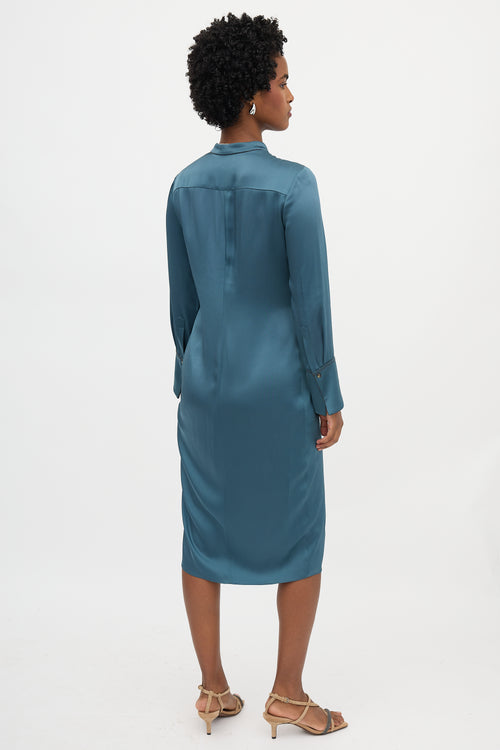 Brunello Cucinelli Satin Twist Dress