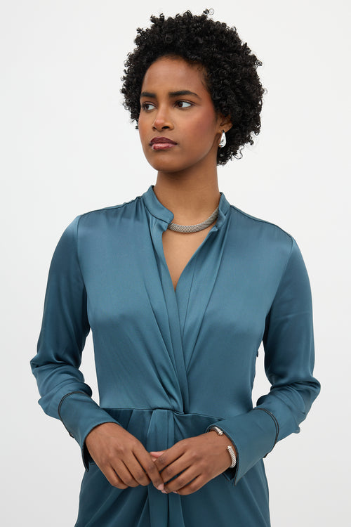 Brunello Cucinelli Satin Twist Dress