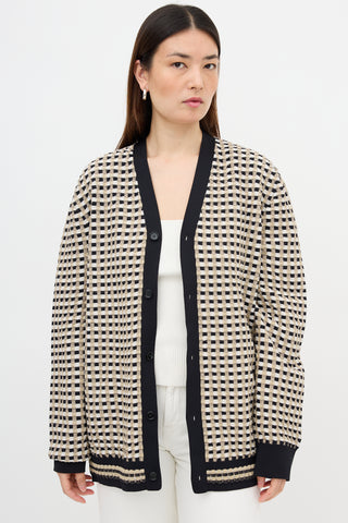 Burberry Checkered Jacquard Cardigan