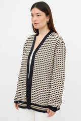 Burberry Checkered Jacquard Cardigan
