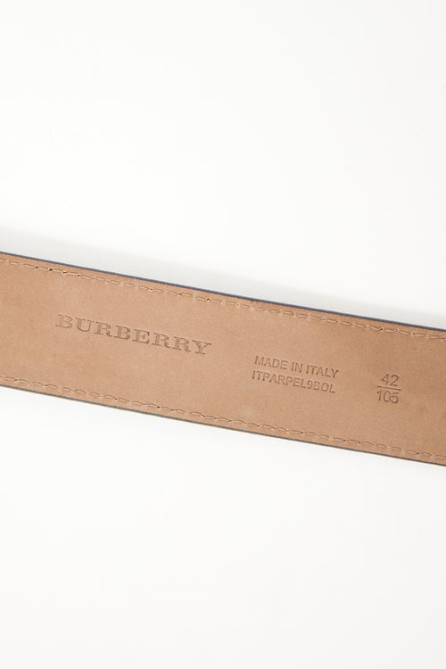 Burberry Leather Nova Check Buckle Belt