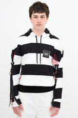 Burberry Striped Logo Hoodie