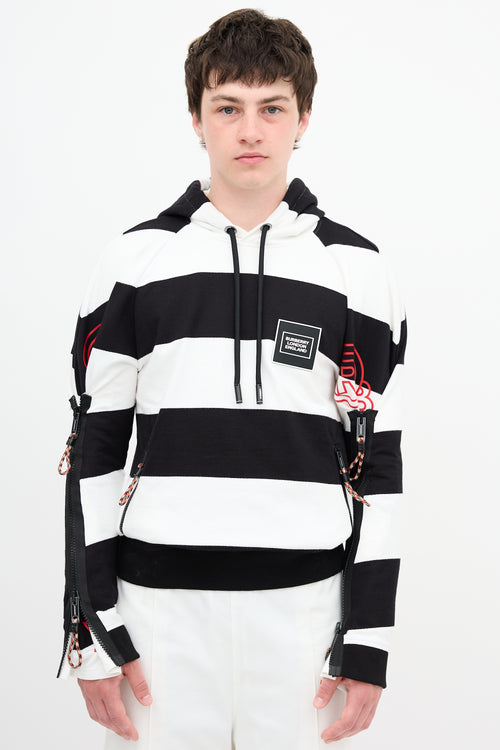 Burberry Striped Logo Hoodie