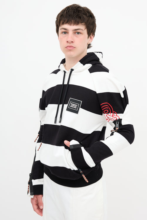 Burberry Striped Logo Hoodie