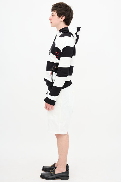 Burberry Striped Logo Hoodie