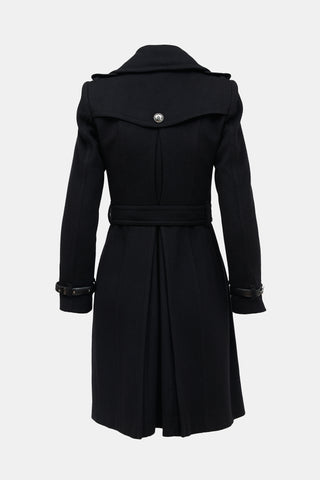 Burberry Double Breasted Belted Coat