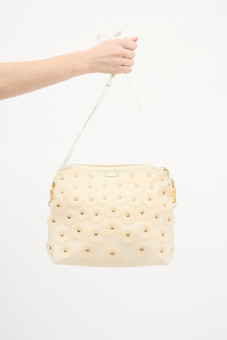 Burberry SS 2014 Cream Vinyl The Petal Clutch