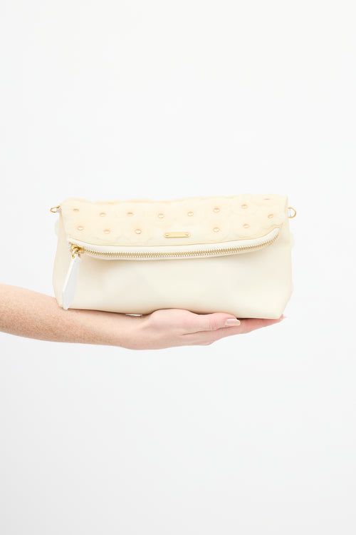 Burberry SS 2014 Cream Vinyl The Petal Clutch