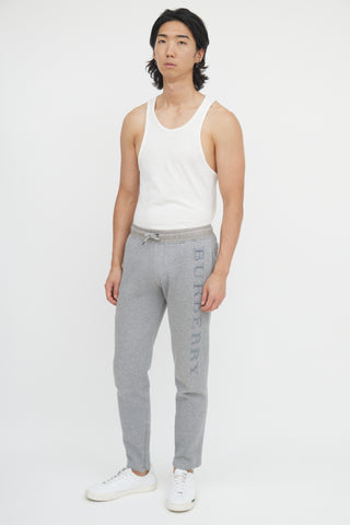 Burberry Embroidered Logo Tapered Sweatpant