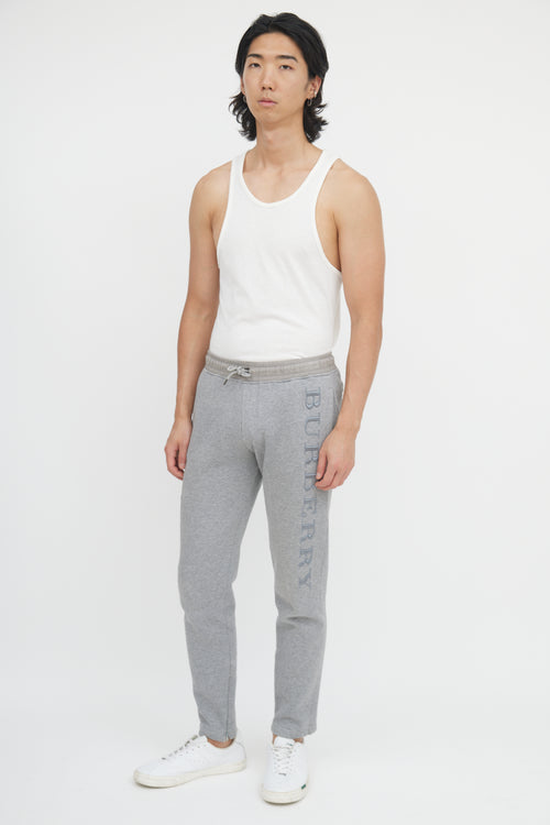 Burberry Embroidered Logo Tapered Sweatpant