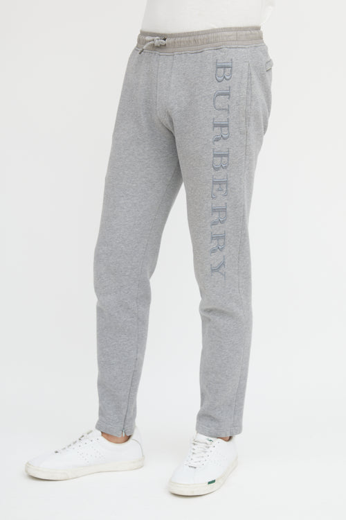 Burberry Embroidered Logo Tapered Sweatpant