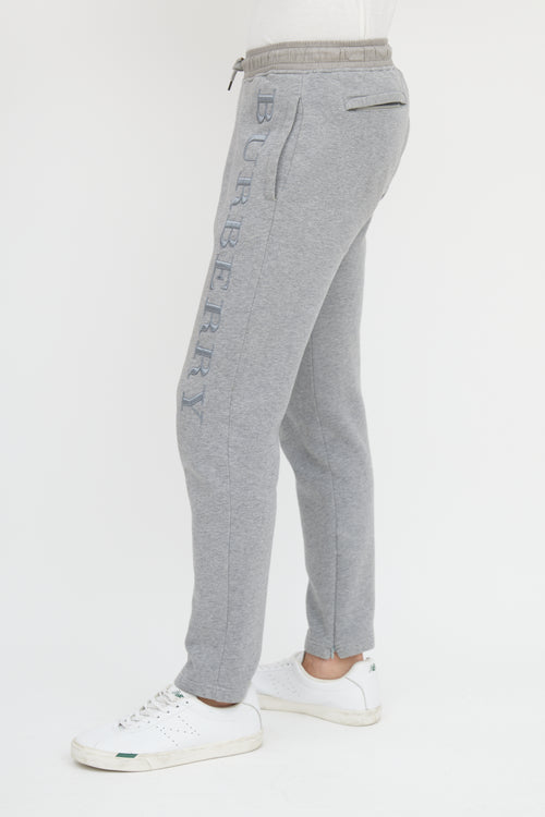 Burberry Embroidered Logo Tapered Sweatpant