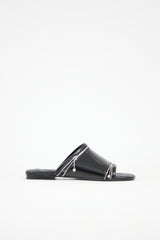 Burberry Leather Zip Slide