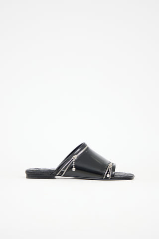 Burberry Leather Zip Slide