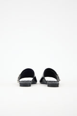 Burberry Leather Zip Slide