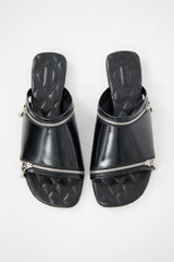 Burberry Leather Zip Slide