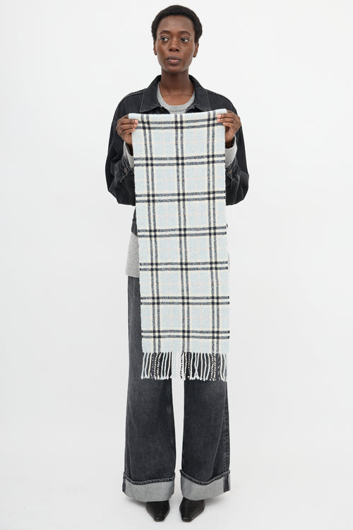 Burberry Merino Wool Check Scarf