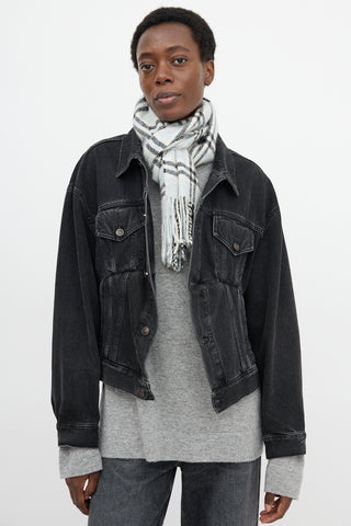 Burberry Merino Wool Check Scarf