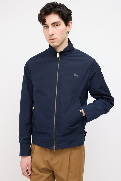 Burberry Brit Navy Nylon Zip Up Jacket