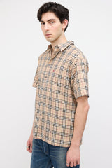 Burberry Beige Vintage Check Short Sleeve Shirt