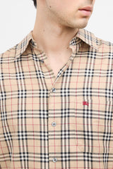 Burberry Beige Vintage Check Short Sleeve Shirt