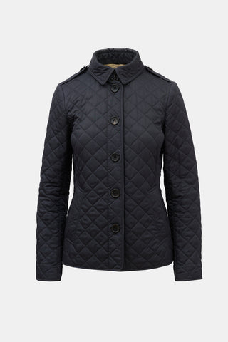 Burberry Quilted Check Lined Jacket