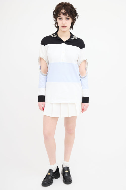 Burberry Crystal Embellished Rugby Shirt